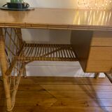 Louis Sognot rattan desk