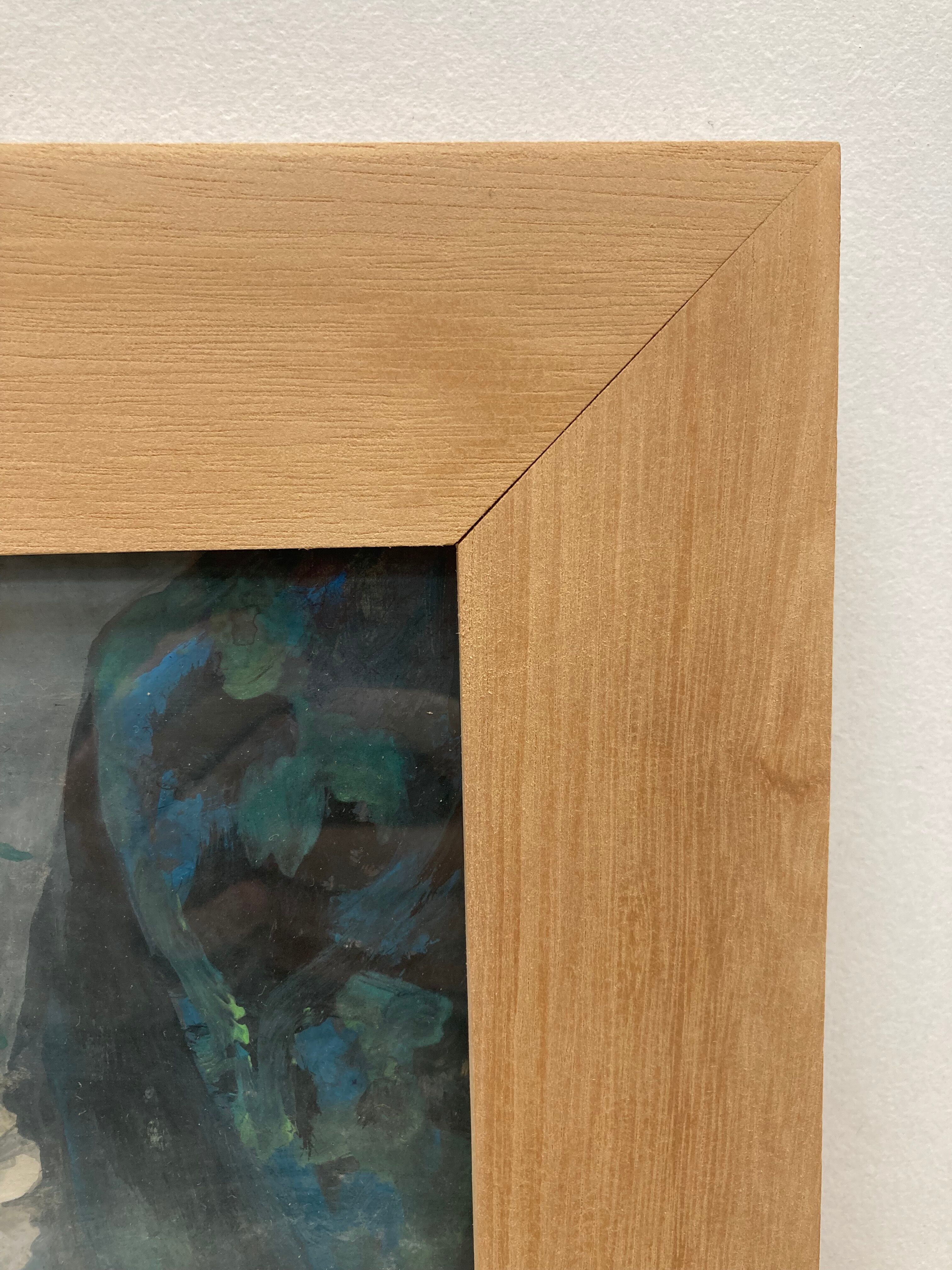 Vintage gouache painting