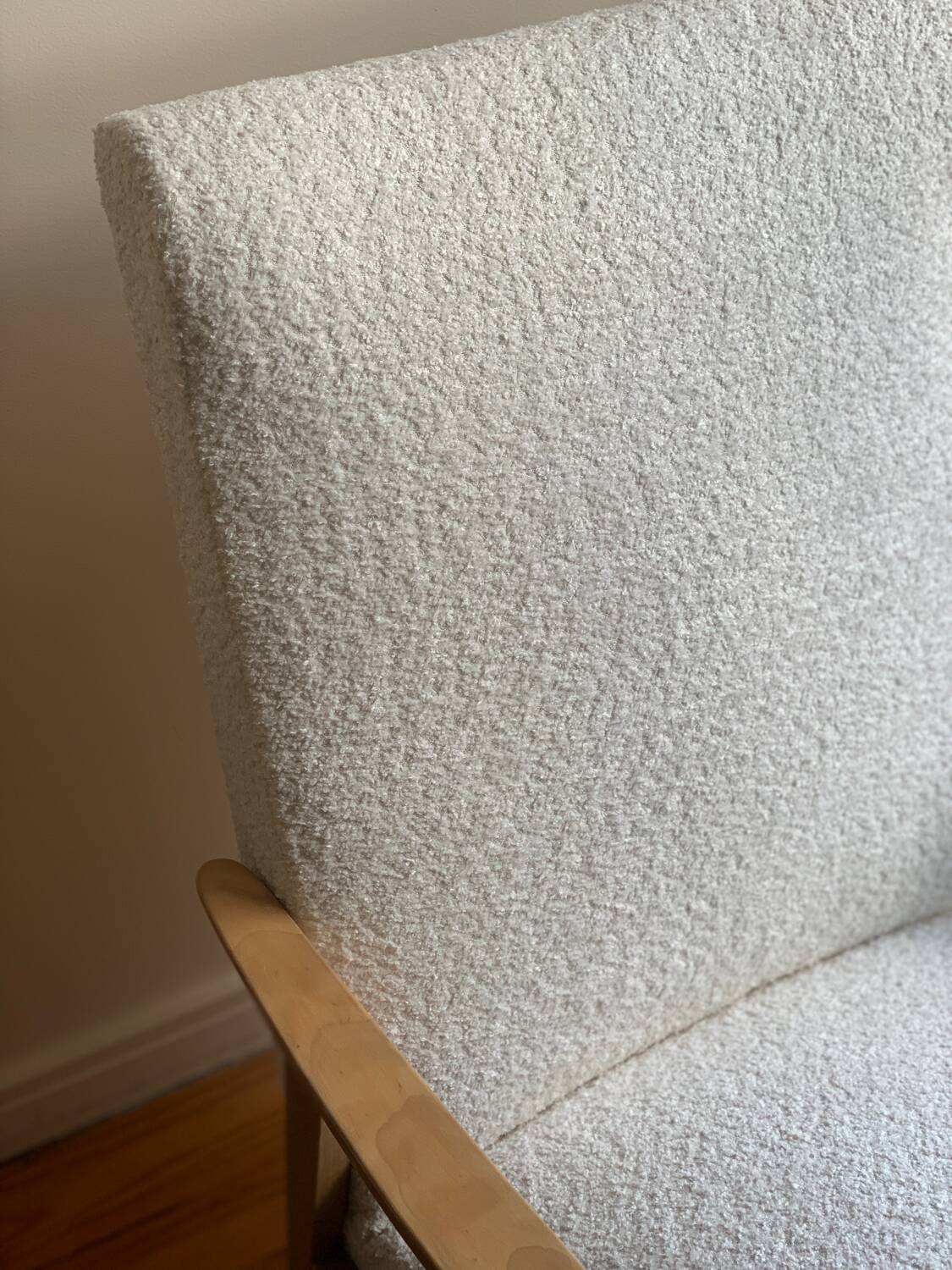 Vintage 70s boucle armchair