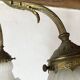 Empire bronze chandelier with 4 lights in glass tulips