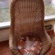 Rattan garden furniture set consisting of 3 armchairs and matching table