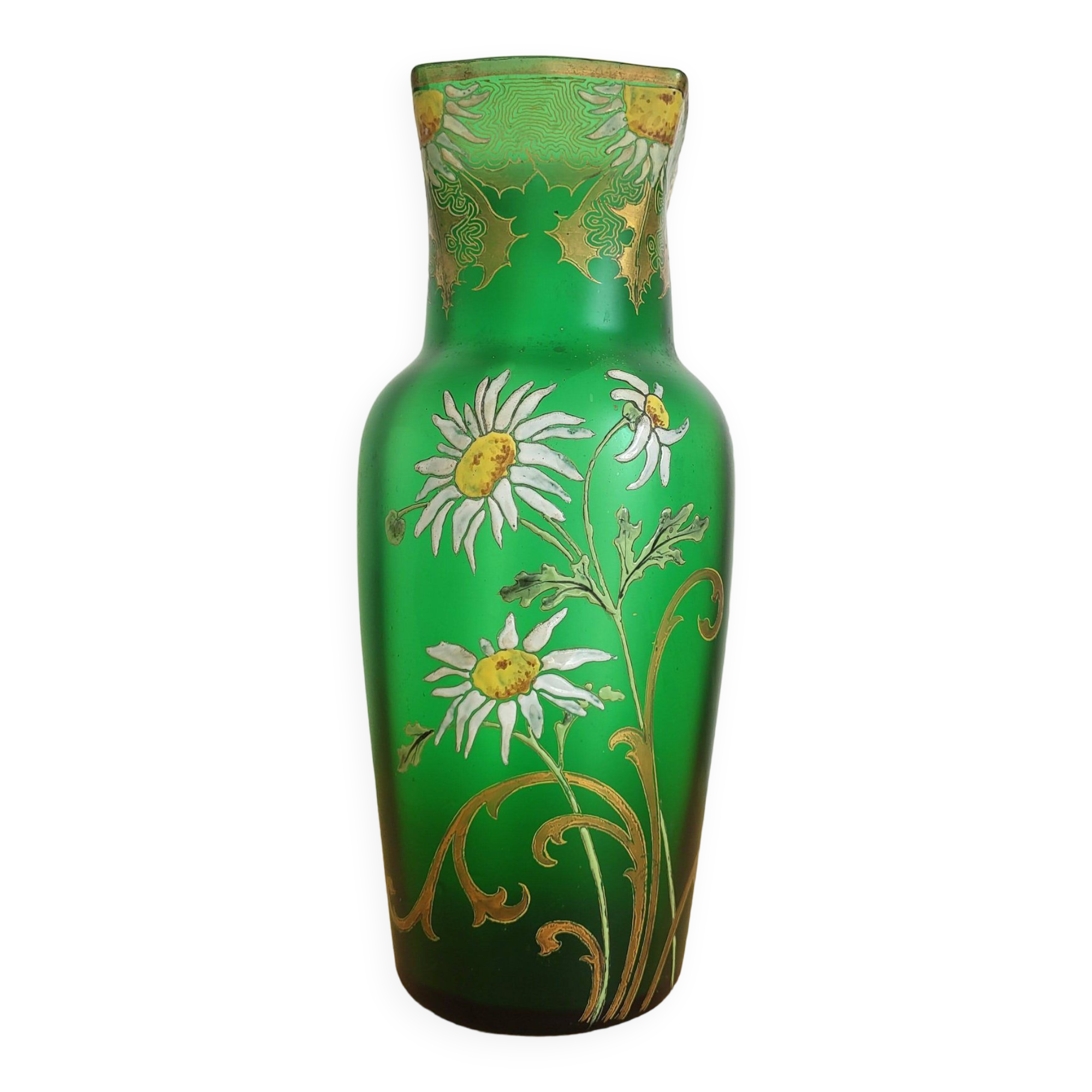 Legras art nouveau vase daisy decor