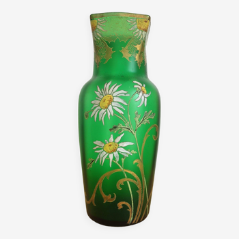 Legras art nouveau vase daisy decor