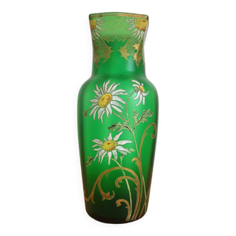 Legras art nouveau vase daisy decor