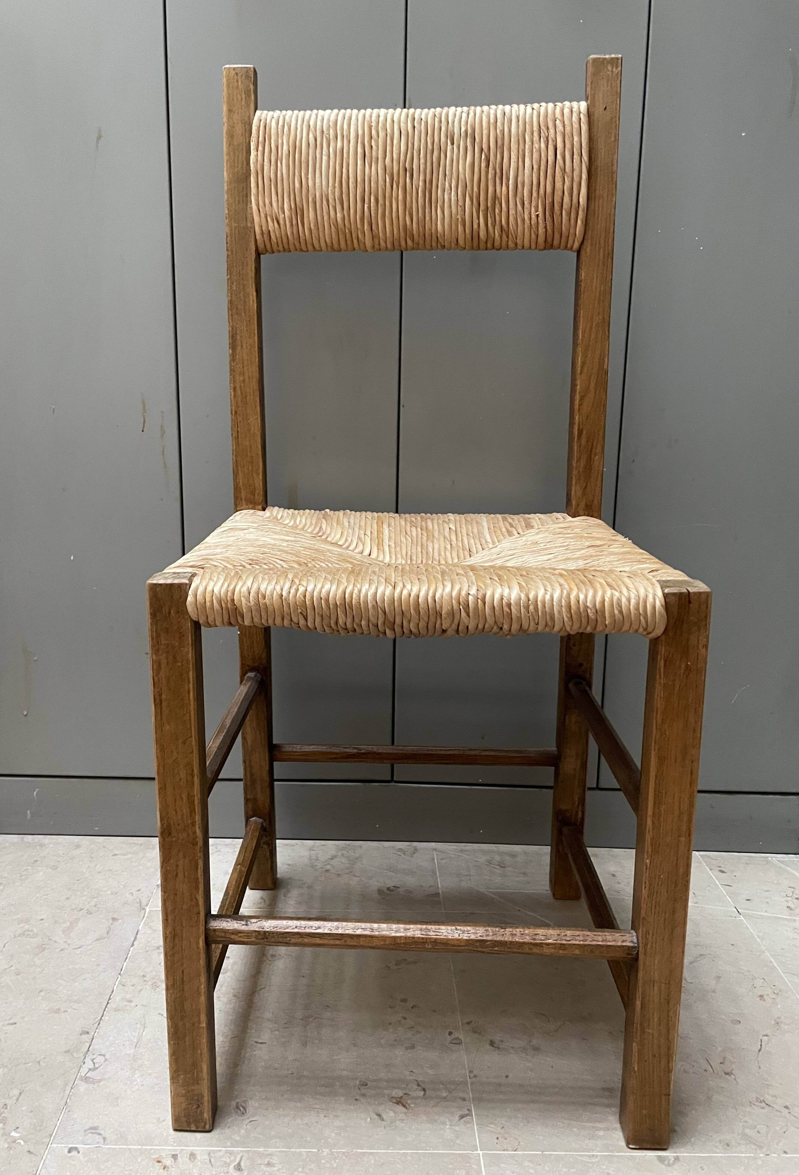 Chaise empaillé vintage