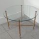 Table basse verre et métal doré