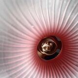 Old transparent and pink glass pendant light