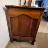 Louis XV style crossbow commode in solid walnut