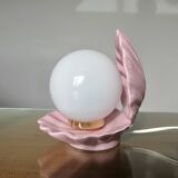 Pink ceramic shell lamp 1970