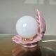 Pink ceramic shell lamp 1970