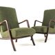 Knicos Armchair in Wengé with Green Upholstery | very rare dutch design