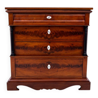 Antique mahogany chest of drawers with drawers, Scandinavia, 2nd half of th