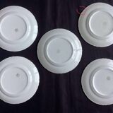 Set of 5 Moulin des Loups flat plates