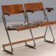 Two-seater folding bench, Bauhaus style, 1930s, Czechoslovakia