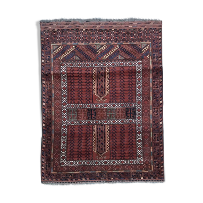 Tapis vintage Afghan motif Hatchlou fait main 168X205 cm