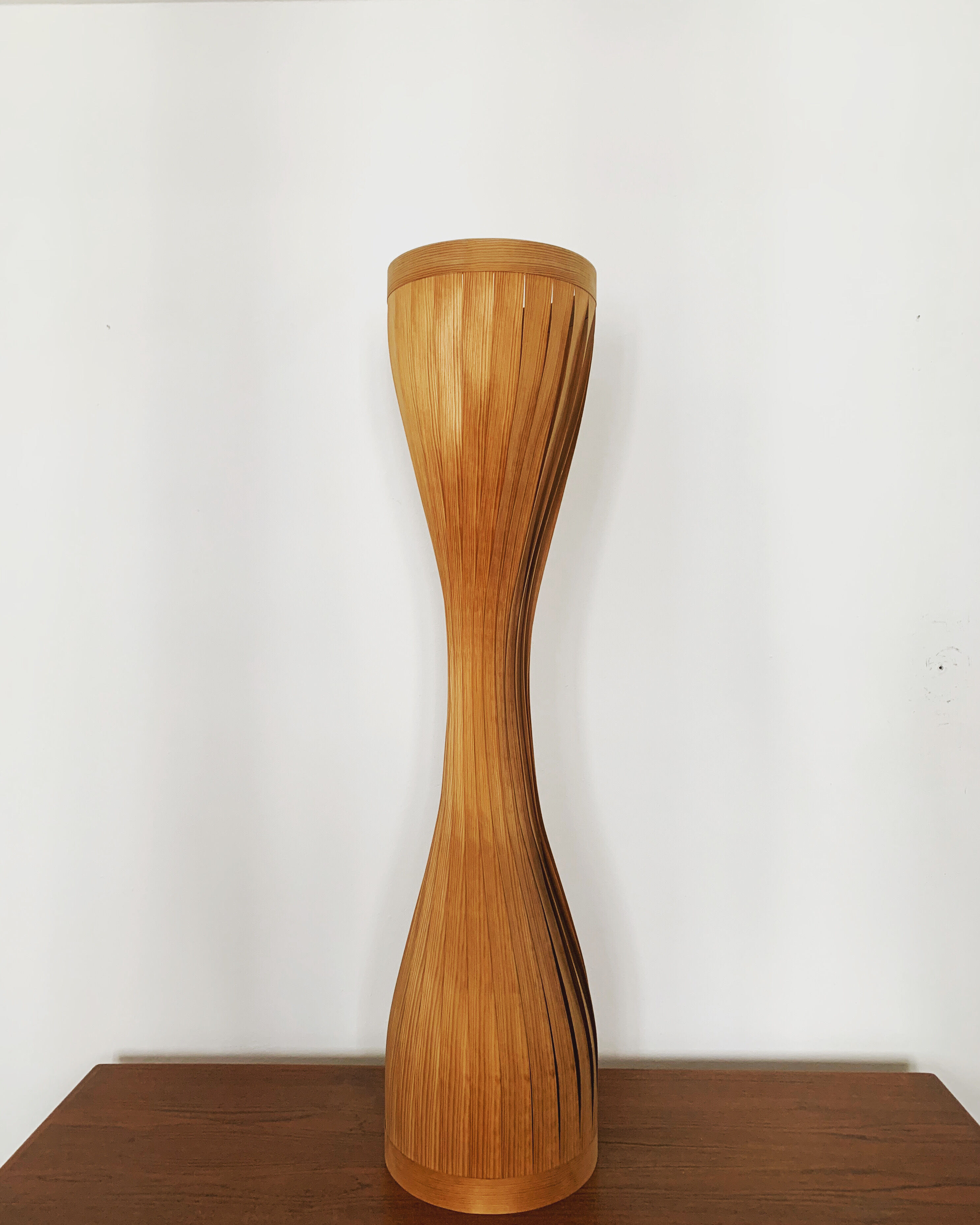 Swedish mid-century modern wooden floor lamp by Hans Agne Jakobsson