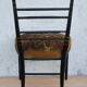 Napoleon III chair in blackened wood and golden fillets 19th.