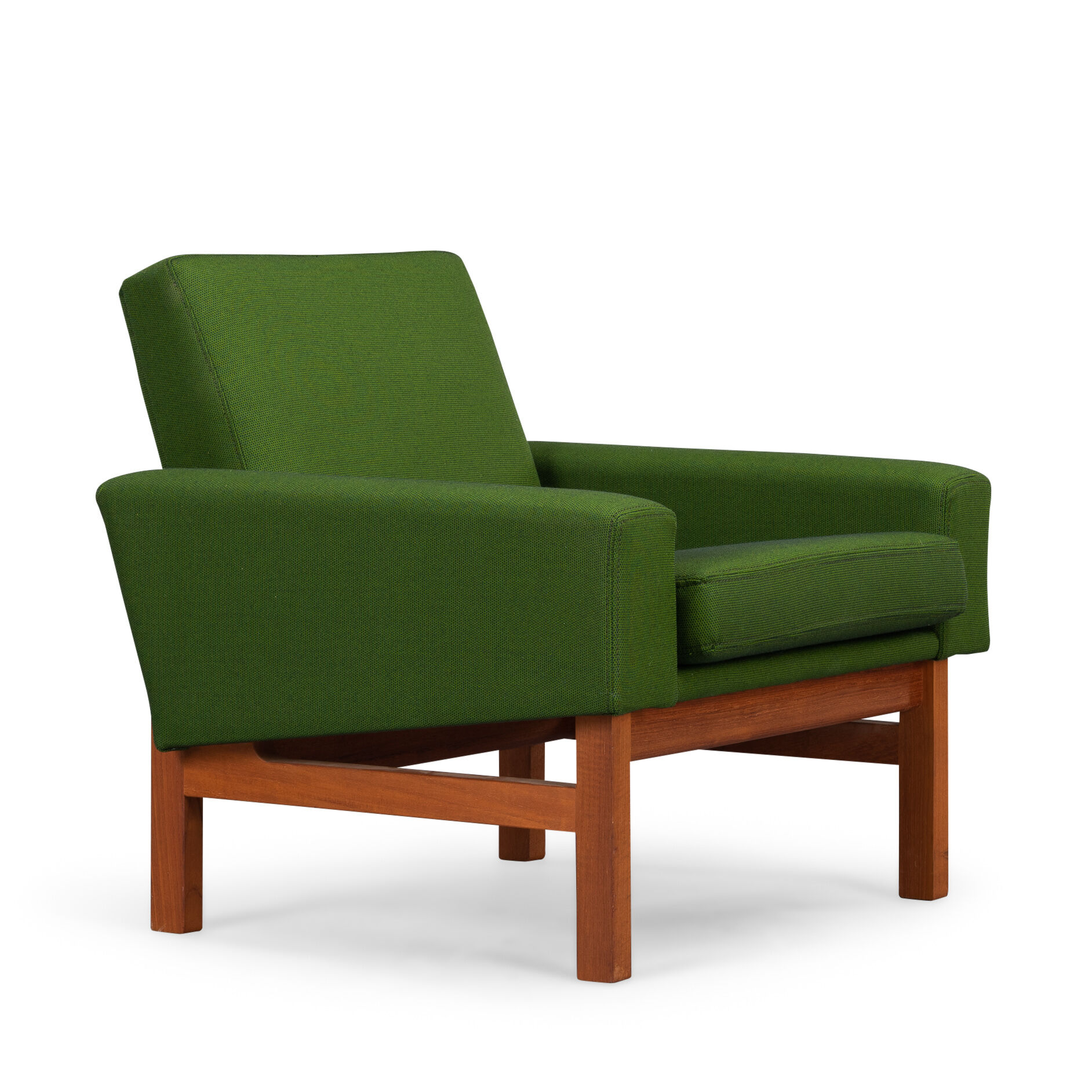 Green AP34/1T armcchair by Hans J. Wegner for A.P. Stolen, 1960s