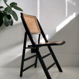 Chaise pliante cannée