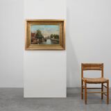 River Landscape with Sailboats, Belgium ca. 1850