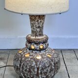 Vintage 70's German glazed ceramic lamp