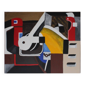 Unique original painting "solar gear" by Bodasca