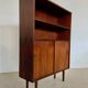 Danish retro vintage library in rosewood with sliding doors from the 1960s.