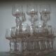 Verres à pied facettés verre rosé x 12