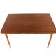 Rectangular extendable Danish dining table 'Flovt' in modern mid-century teak.