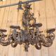 lustre en fer forgé XVIIIème XIXème aux armoiries