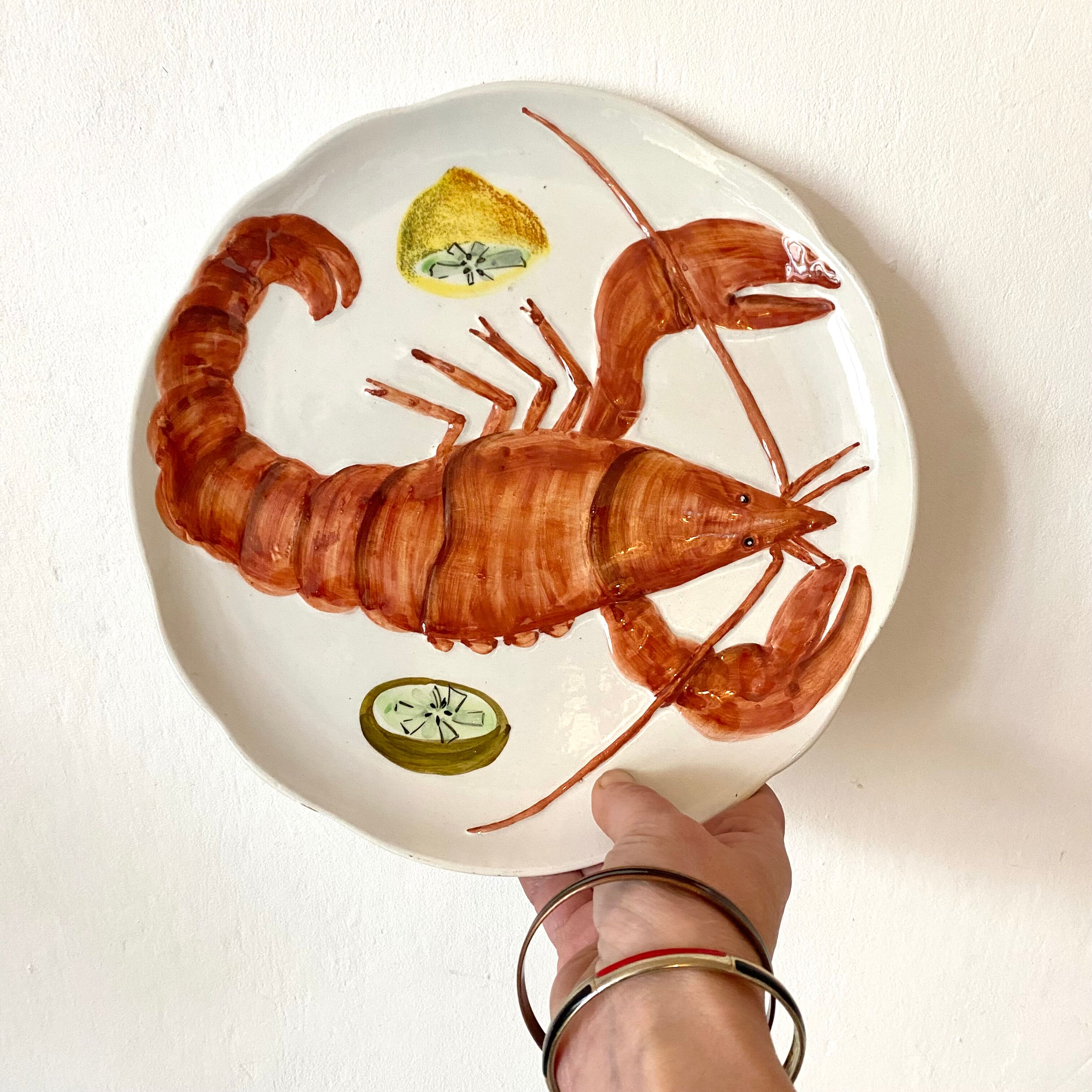 Decorative plate Lobster Italy