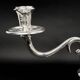 Pair of chrysalia silver metal 3-light candlestick holders
