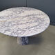 Vintage round marble dining table, 1970s