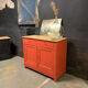 Red solid wood sideboard