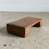 Mini Asian teak side stool blonde