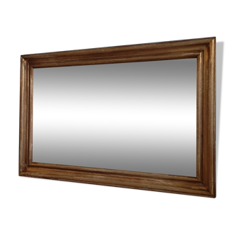 Mirror patinated carved wood frame