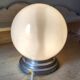 Old ceiling of 40's, white opaline globe, ceiling light