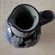 Cobalt blue faience wine pitcher west germany