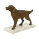 Art Deco Dog on Marble Base, Gold-colored Zamak