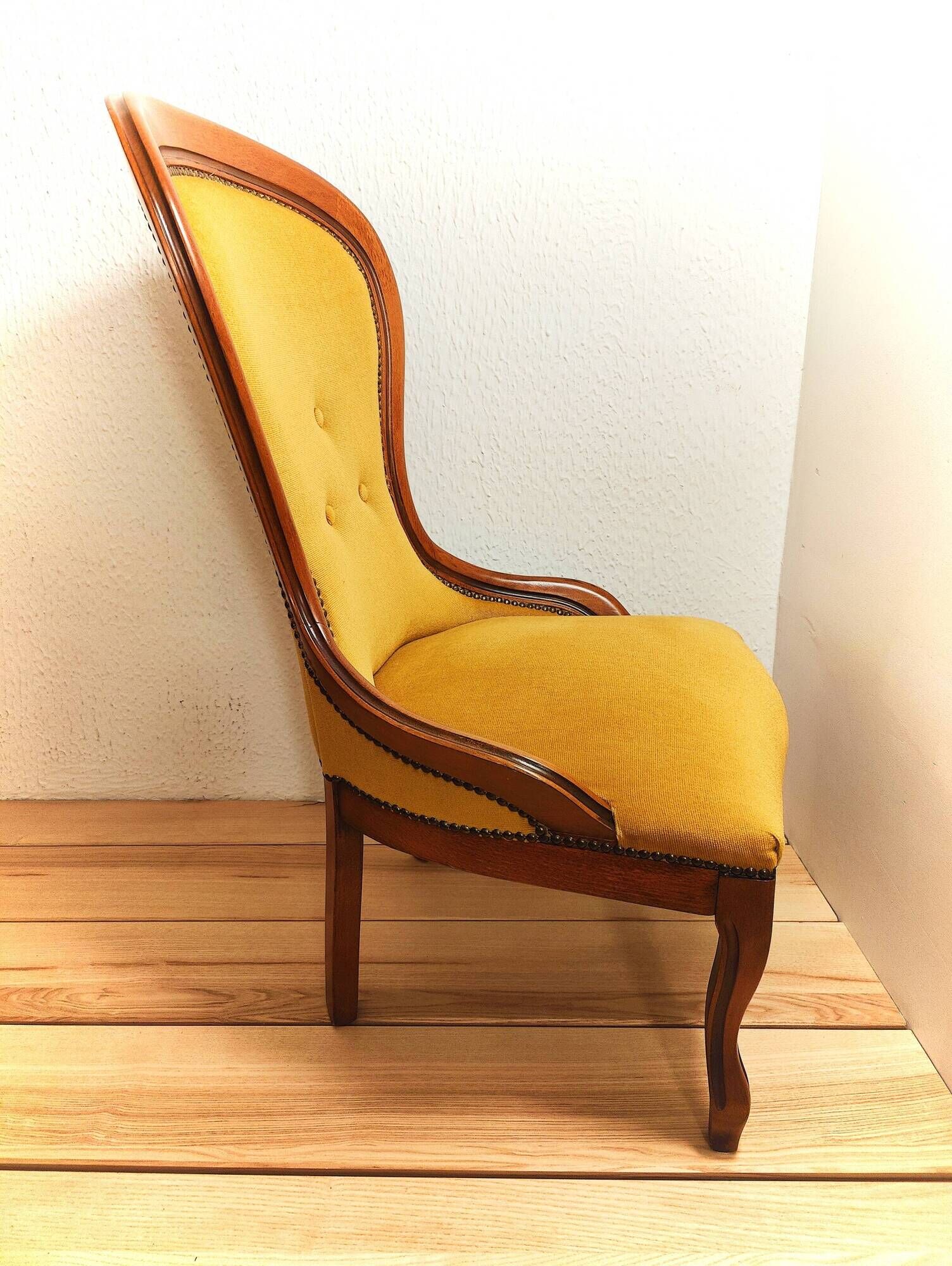 Louis philippe style armchair yellow