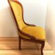 Louis philippe style armchair yellow
