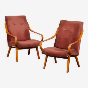Pair of armchairs by Jaroslav Smidek produced by Ton circa 1960