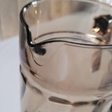 Service à orangeade en verre fumé