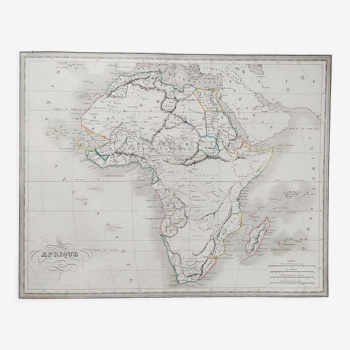 Carte ancienne carte de l'Afrique 1836