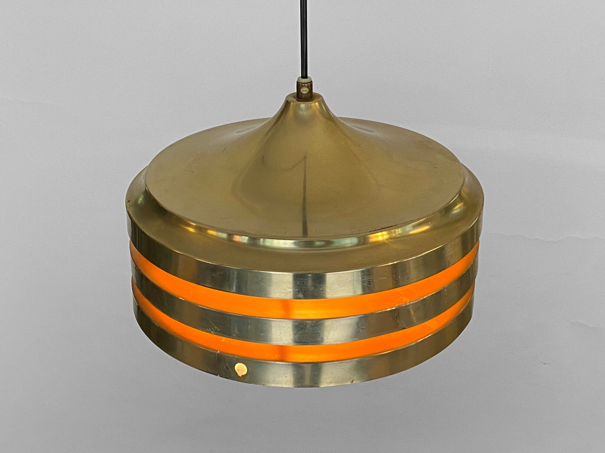 Multi layered pendant light by Carl Thore for Granhaga Metallindustri. Sweden 1970s.