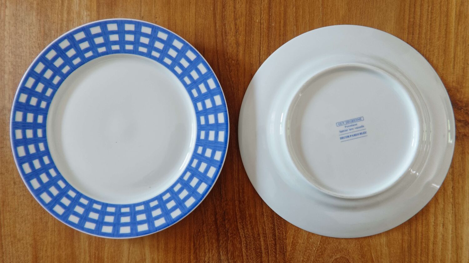 Lot 6 dessert plates Guy Degrennr Paréo collection