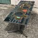 Ceramic and chrome coffee table, 1970