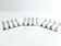 12 silver-plated metal knife rests in empire style