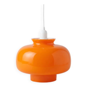 Vintage suspension in orange opaline - Space Age / Pop Art design year