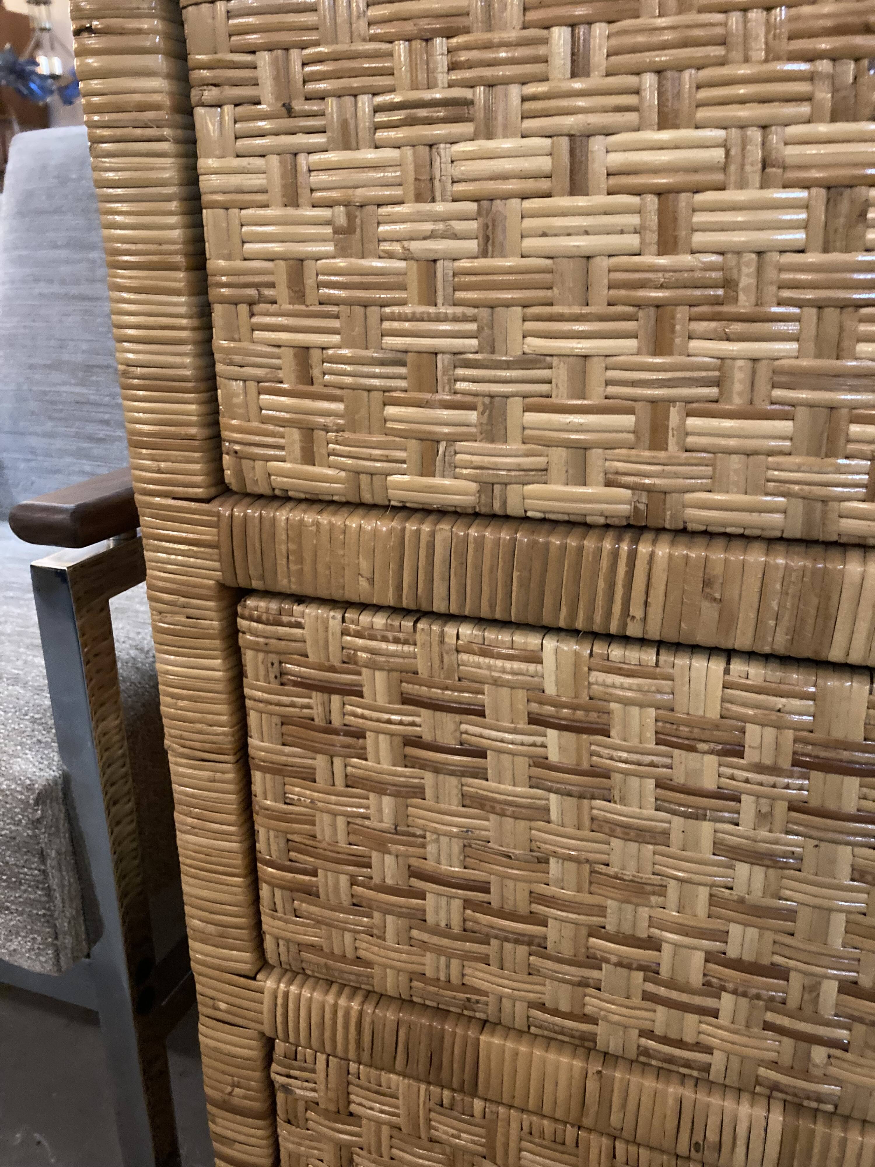 Mid-Century Modern Dresser, Rattan